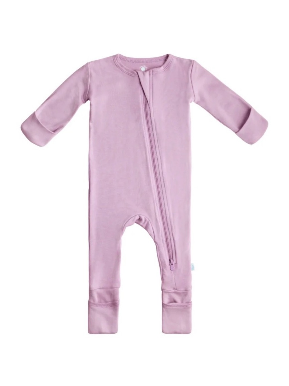 Dreamland Baby bamboo pajama One-Piece Zipper onesie - misty mauve 3-6mo